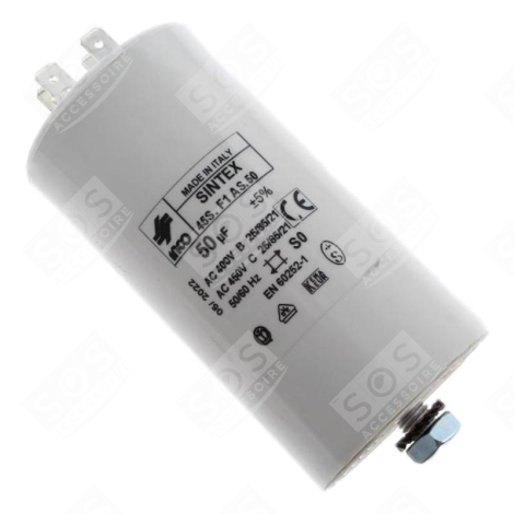 CONDENSATEUR 50MF 450V D'ORIGINE LAVATRICE - 481281728516