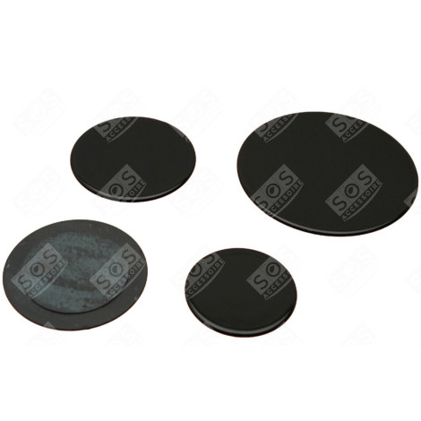 LOT DE 4 CHAPEAUX DE BRÛLEUR COMPATIBLE FORNI, FORNELLI ELETTRICI E A GAS - 50247380004