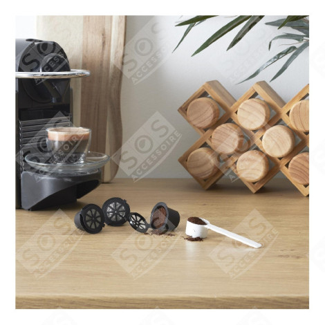 KIT DE 3 CAPSULES RÉUTILISABLES NESPRESSO D'ORIGINE MACCHINA DA CAFFÃ, CAFFETTIERA - KA4556