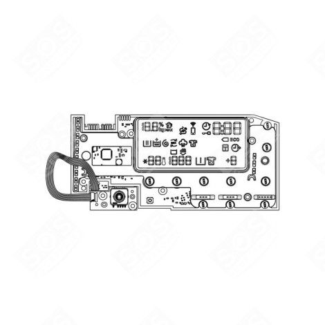 CARTE ÉLECTRONIQUE, MODULE D'AFFICHAGE D'ORIGINE LAVATRICE - 14003710836