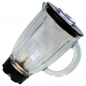 Ciotola frullatore/frullatore a immersione in vetro completa bianca