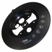 Flasque noire de couvercle