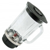 Bicchiere frullatore in vetro completo