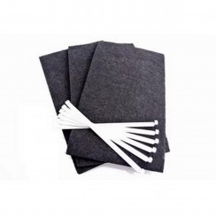 Lotto di 3 filtri a carbone (con aste di fissaggio)