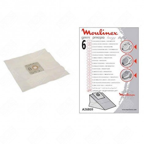 LOTTO DI 6 SACCHETTI + FILTRO ASPIRAPOLVERE - A26B09