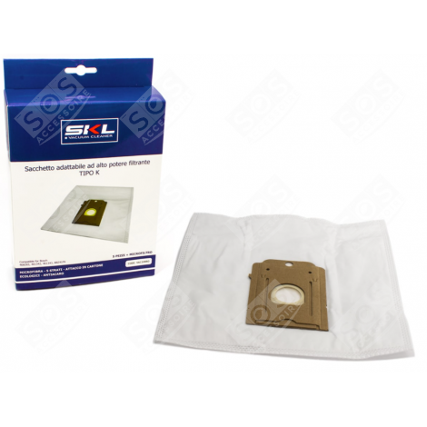 BOITE 5 SACS TYPE K COMPATIBLE ASPIRAPOLVERE - 00468265