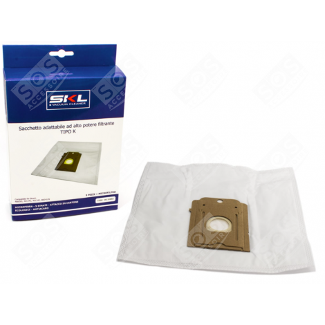 SCATOLA 5 SACCHETTI COMPATIBILI K + MICROFILTRO ASPIRAPOLVERE - 00468265