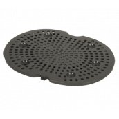 Griglia fondo del recipiente grigio