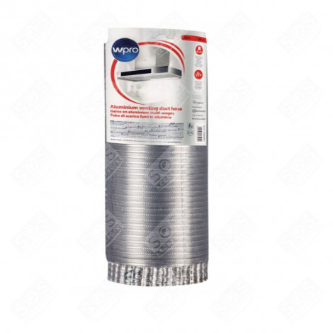 GUAINA DELLA CAPPA IN ALLUMINIO DIAMETRO 120 MM ORIGINALE CAPPA ASPIRANTE E A RICICLO - 484000008611, CHT154/1