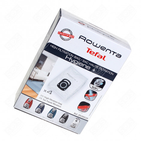 CONFEZIONE DI 4 SACCHETTI ALTO FILTRAGGIO IGENICI ASPIRAPOLVERE - ZR200520