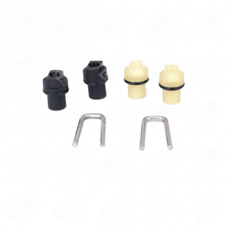 KIT 2 UGELLI NERI E BIANCHI + GUARNIZIONI + U DI FISSAGGIO ASPIRAPOLVERE - 128500408