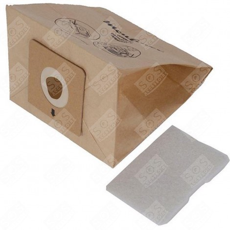 CONFEZIONE DI 6 SACCHETTI + 1 FILTRO ASPIRAPOLVERE - ZR003901 MT000501