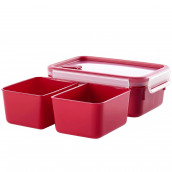 Scatola speciale per microonde rossa con compartimenti MasterSeal 1,2 l