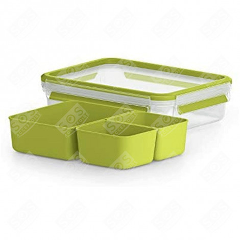SCATOLA SNACK VERDE 3 SCOMPARTI MASTERSEAL 1.2 L ACCESSORI E PRODOTTI - K3100412