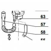 Tubo angolare in silicone con numero 57