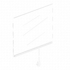 Vetro interno (riferimento 40) 520X400 mm