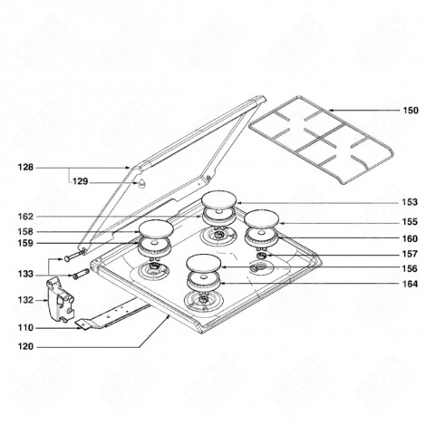 PIASTRA DI FUOCO (CODICE 120) FORNI, FORNELLI ELETTRICI E A GAS - C171340C9