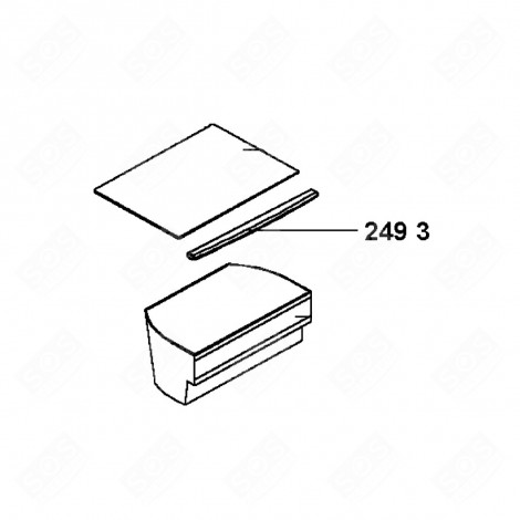 PROFILO ORIGINALE DELLA CLAYETTE, SCAFFALE CESTO VERDURE (CODICE 249 3) FRIGORIFERO, CONGELATORE - 481246079062, C00330400