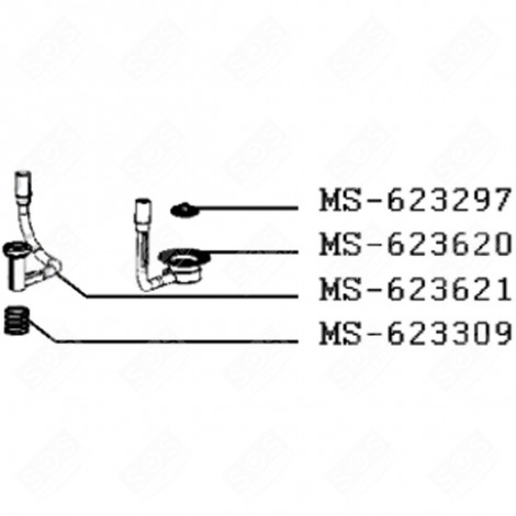 TUBO DEL FLUSSOMETRO (N. DI RIF. MS-623621) MACCHINA DA CAFFÃ, CAFFETTIERA - MS-623621, MS-624416
