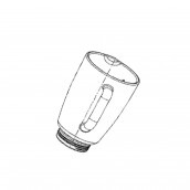 Ciotola di vetro frullatore