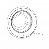 Sportello oblò completo (n. di rif. 104 0) originale