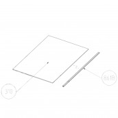 Ripiano, mensola (riferimento 310) 250X140mm