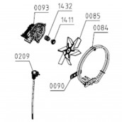 Motore del ventilatore a vapore 230V (codice 0093)