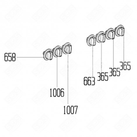 MANOPOLA TERMOSTATO (CODICE 1007) FORNI, FORNELLI ELETTRICI E A GAS - 250315620