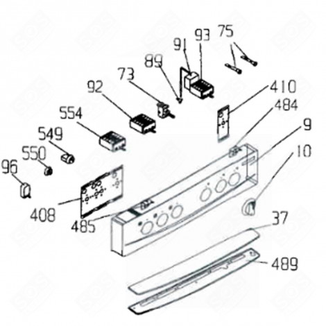 DECORAZIONE PULSANTE (CODICE 10) FORNI, FORNELLI ELETTRICI E A GAS - 250920020