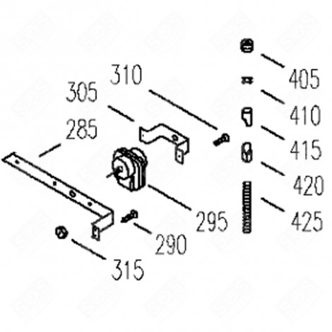 STAFFA DI FISSAGGIO DEL VENTILATORE (CODICE 305) FRIGORIFERO, CONGELATORE - 7042803