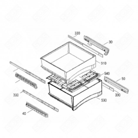 COPERCHIO SUPERIORE (CODICE 540) FRIGORIFERO, CONGELATORE - 7438873