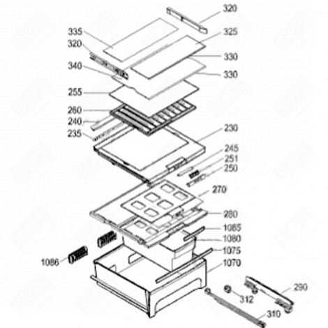 COPERCHIO (CODICE 280) FRIGORIFERO, CONGELATORE - 7429232