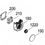 Scatola interruttore di allarme sonoro/ventola (rif. 180)