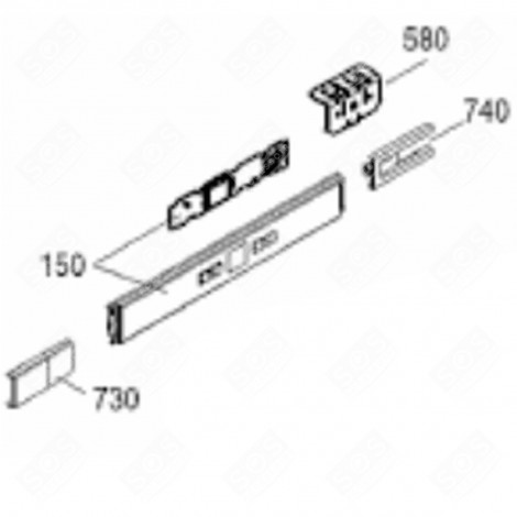 SCATOLA DEL PANNELLO DI COMANDO (CODICE 150) FRIGORIFERO, CONGELATORE - 6125336