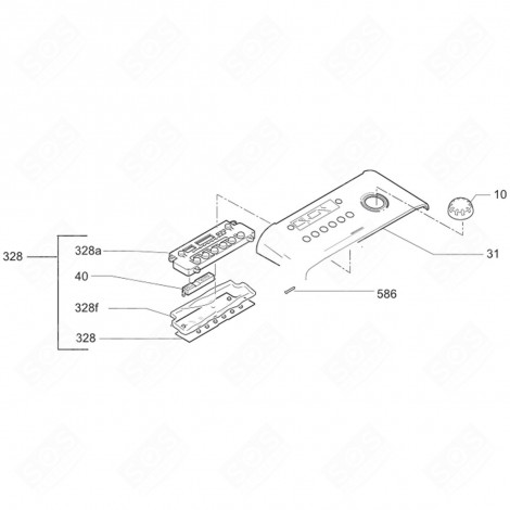 SCHEDA ELETTRONICA, MODULO COMPLETO (CODICE 328) LAVATRICE - 46005390