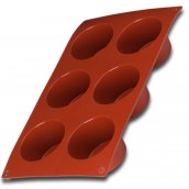 Stampo in silicone per muffins 6 porzioni diam. 6cm h. 4cm originale
