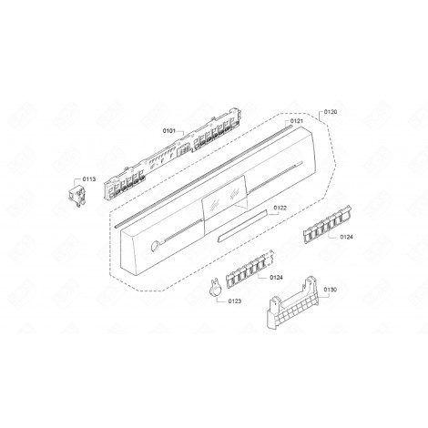 PANNELLO DI CONTROLLO (NUMERO DI RIFERIMENTO 120) LAVASTOVIGLIE - 11000478