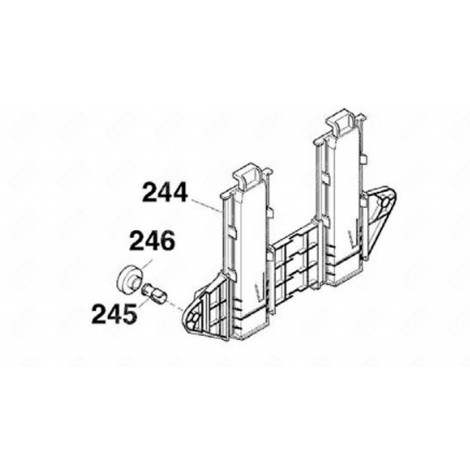 RUOTA + PERNO CESTELLO INFERIORE (N. DI RIF. 245) LAVASTOVIGLIE - 91601247, 91601253