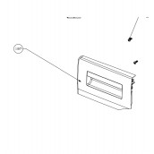 Pannello frontale del contenitore del detergente