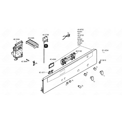 COMMUTATORE (CODICE 49 3185) FORNI, FORNELLI ELETTRICI E A GAS - 00493185