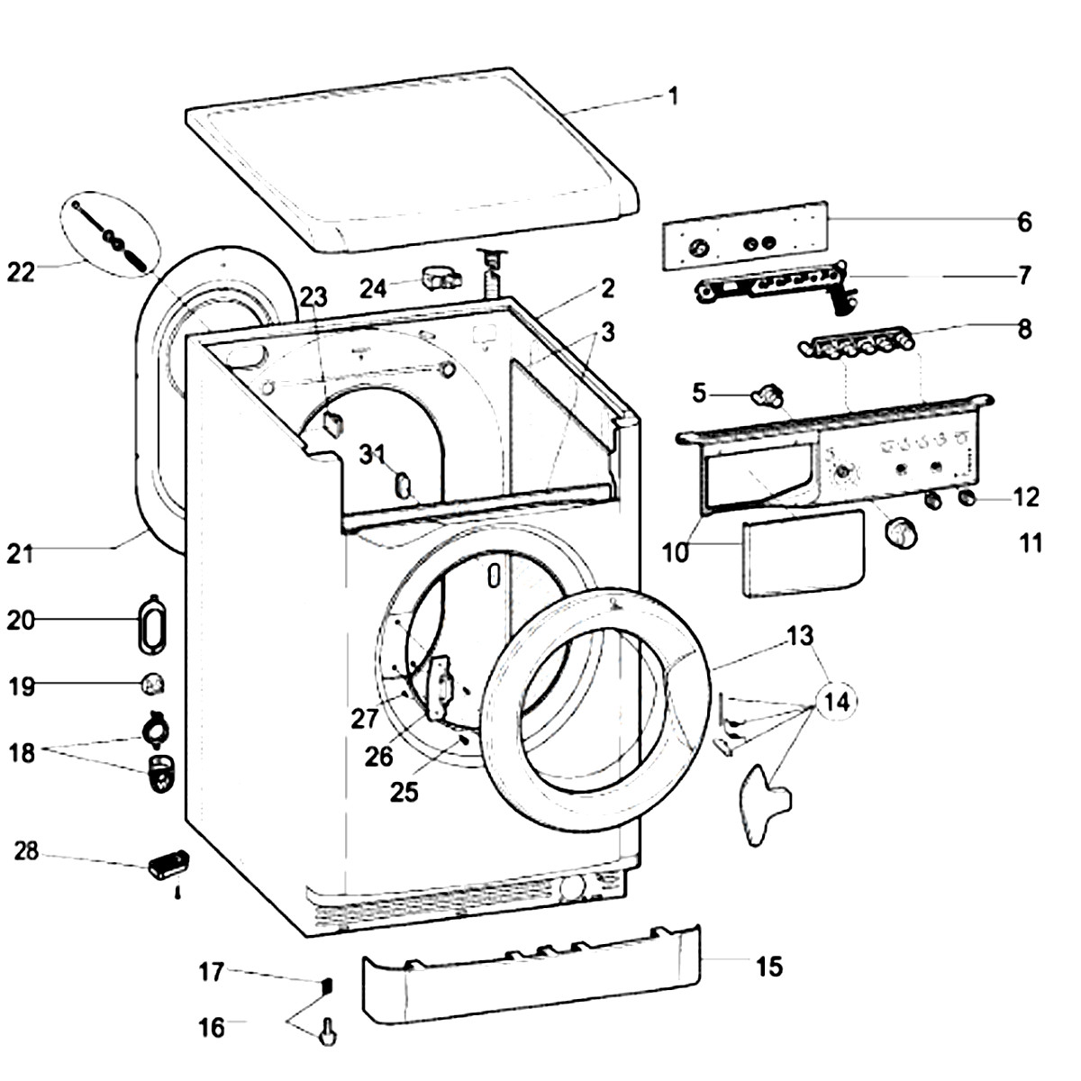 Oblò completo - Lavatrice - INDESIT - 1460428055005724545