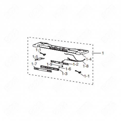 PANNELLO DI CONTROLLO N.1 ORIGINALE FRIGORIFERO, CONGELATORE - DA97-11802X