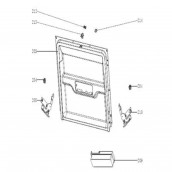 Controporta + guarnizione inferiore della porta (riferimento 202)