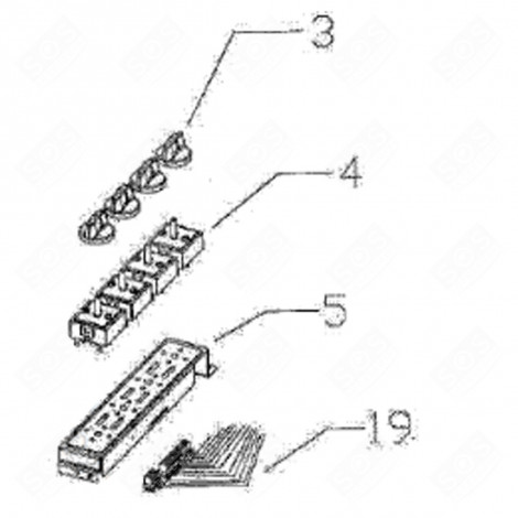 INTERRUTTORE (RIFERIMENTO 4) FORNI, FORNELLI ELETTRICI E A GAS - 235A05