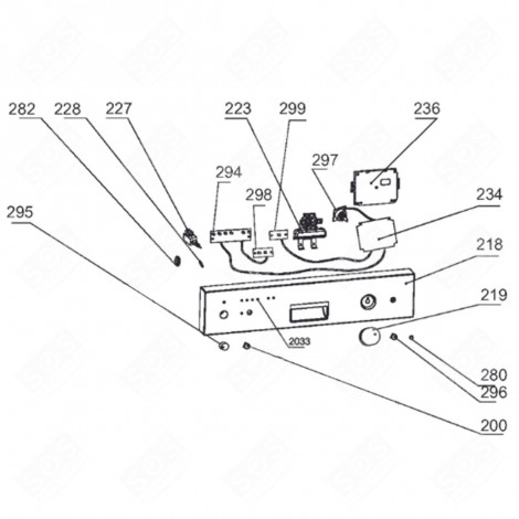 SCHEDA ELETTRONICA, MODULO DISPLAY (RIFERIMENTO 294) LAVASTOVIGLIE - AS6011187 