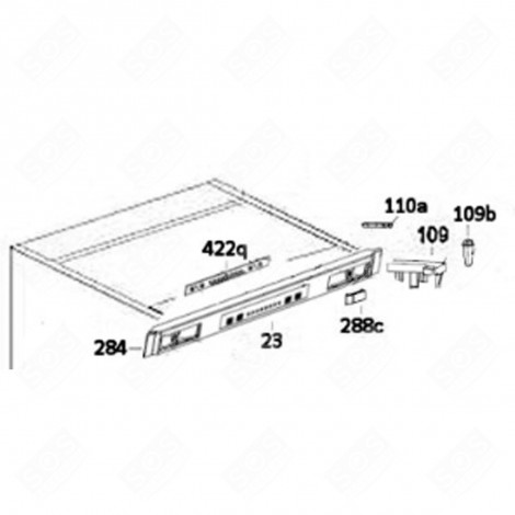 QUADRO DI COMANDO (RIFERIMENTO 284) FRIGORIFERO, CONGELATORE - 49038993