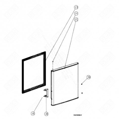 MANIGLIA DELLA PORTA ORIGINALE (CODICE 18) FRIGORIFERO, CONGELATORE - 4055318218