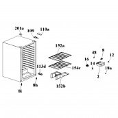 Griglia superiore (riferimento 152a)