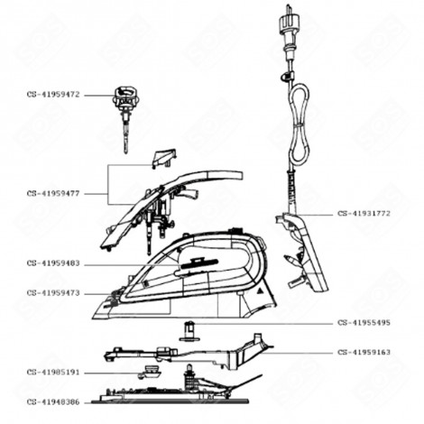 SUOLA (CODICE CS-41948386) FERRO DA STIRO, FERRO A VAPORE - CS-41948386