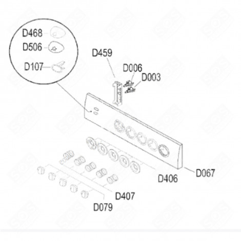PULSANTE (CODICE D079) FORNI, FORNELLI ELETTRICI E A GAS - 101876